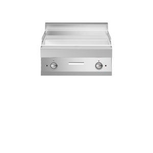 Inoxfun700 – Fry top elettrico, piastra liscia cromata lucida, top, modulo 70 cm