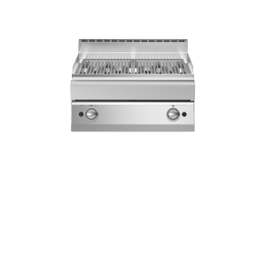 Inoxfun700 – Griglia a gas, 2 zone di cottura in acciaio inox, top, modulo 70 cm