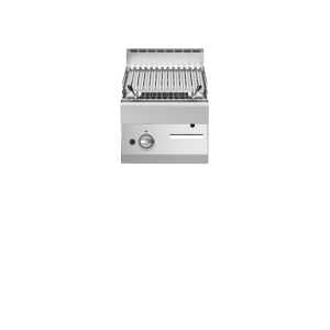 Inoxfun700 – Griglia pietra lavica, 1 zona di cottura in acciaio inox, top, modulo 40 cm