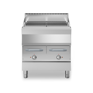 Inoxfun700 – Acqua grill elettrica, 2 zone di cottura in acciaio inox, modulo 80 cm
