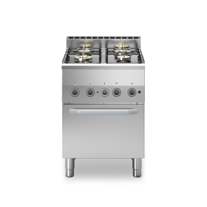 Inoxgastro 600 – Cucina gas modulo 60 4 fuochi 13,8 kW con forno elettrico 3 kW