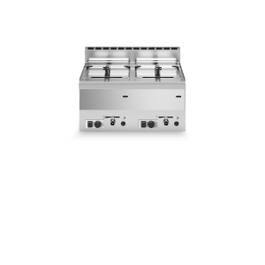 Inoxgastro 600 – Friggitrice gas modulo 60 2 vasche 8+8 lt bruciatori in vasca 13,6 kW top
