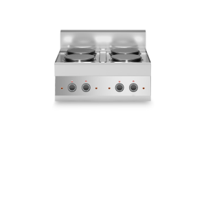 Inoxgastro 650 – Piano cottura elettrico modulo 70 4 piastre tonde 10,4 kW top