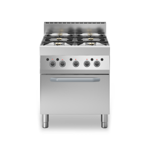 Inoxgastro 650 – Cucina gas modulo 70 4 fuochi 17,2 kW con forno gas 5 kW