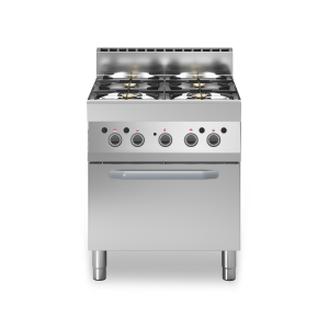 Inoxgastro 650 – Cucina gas modulo 70 4 fuochi 17,2 kW con forno elettrico 3,96 kW