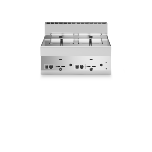 Inoxgastro 650 – Friggitrice gas modulo 70 2 vasche 8+8 lt bruciatori in vasca top