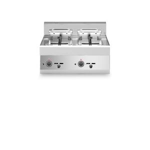Inoxgastro 650 – Friggitrice elettrica eco modulo 70 2 vasche 10 lt resistenze ribaltabili 15 kW top