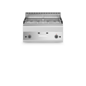 Inoxgastro 650 – Griglia pietra lavica gas modulo 70 2 zone inox 11 kW top