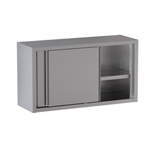 Pensile a parete in acciaio inox – porte scorrevoli – 1800 × 400 × 650 mm