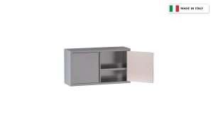Pensile a parete in acciaio inox – 2 porte battenti – 800 × 400 × 650 mm