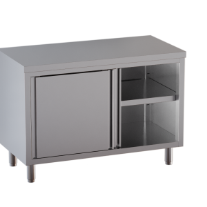 Tavolo da lavoro armadiato – 2 porte scorrevoli – senza alzatina – 2000 × 700 × 850 mm