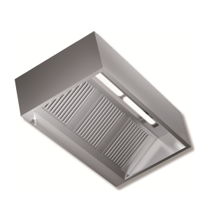Cappa a parete Cubica – con motore, regolatore di velocità e plafoniera LED – 1000 × 900 mm