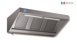 Cappa a parete Snack – con motore, regolatore di velocità e plafoniera LED – 2000 × 900 mm