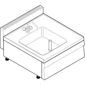 Lavello con rubinetto top Tecno65 dim. cm 70x65x28h – Tecnoinox