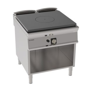 Piano cottura gas tutta piastra freestanding su vano aperto – Tecnoinox
