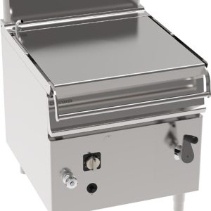 Brasiera 80lt gas basculante con vasca in acciaio inox AISI 304 freestanding su vano chiuso – Tecnoinox