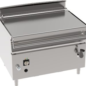 Brasiera 120lt gas basculante con vasca in acciaio inox AISI 304 freestanding su vano chiuso – Tecnoinox