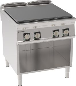 Piano cottura elettrico tutta piastra freestanding su vano aperto – Tecnoinox