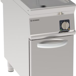 Friggitrice elettrica vasca singola 21lt con resistenze rotanti in vasca freestanding su vano chiuso – cestelli, coperchi e vasca recupero olio inclusi – Tecnoinox