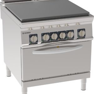 Cucina elettrica tutta piastra con forno elettrico convezione GN1/1 – Tecnoinox