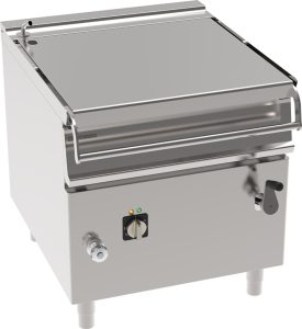 Brasiera 80lt elettrica basculante con vasca in acciaio inox AISI 304 freestanding su vano chiuso – Tecnoinox