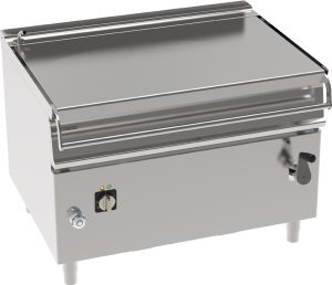 Brasiera 120lt elettrica basculante con vasca in acciaio inox AISI 304 freestanding su vano chiuso – Tecnoinox