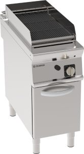 Griglia gas con acqua e griglia in ghisa freestanding su vano chiuso – Tecnoinox