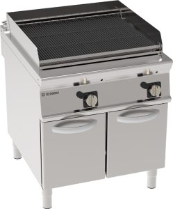 Griglia gas con acqua e griglia in ghisa freestanding su vano chiuso – Tecnoinox