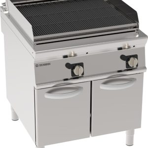 Griglia gas con acqua e griglia in ghisa freestanding su vano chiuso – Tecnoinox