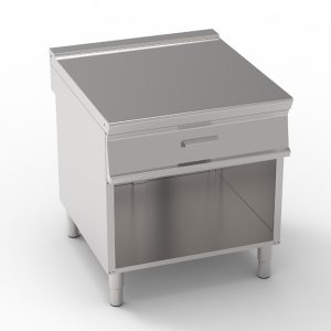 Piano neutro con cassetto freestanding su vano aperto Tecno90 dim. cm 80x90x90h – Tecnoinox