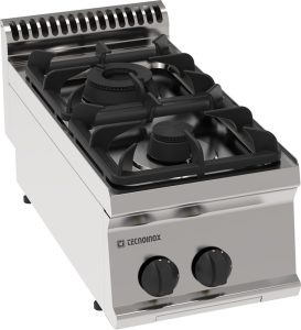 Piano cottura gas 2 fuochi con griglie in ghisa top – Tecnoinox