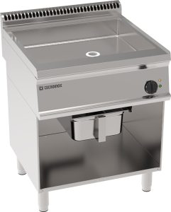 Brasiera 28lt elettrica multifunzione con fondo Vasca duplex freestanding su vano aperto – Tecnoinox
