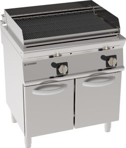 Griglia gas con acqua e griglia in ghisa freestanding su vano chiuso – Tecnoinox