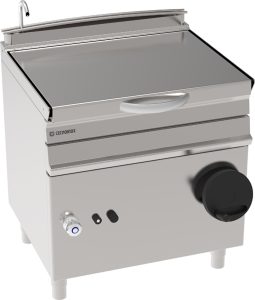 Brasiera 50lt gas basculante con vasca in acciaio inox AISI 304 freestanding su vano chiuso – Tecnoinox