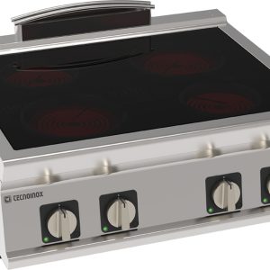 Piano cottura elettrico in vetroceramica 4 zone riscaldanti top – Tecnoinox