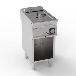 Friggitrice elettrica vasca singola 8lt con elementi riscaldanti in vasca basculanti freestanding su vano aperto – Tecnoinox