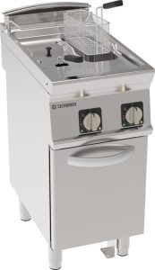 Friggitrice elettrica vasca doppia 8+8lt resistenze rotanti in vasca freestanding su vano chiuso – Tecnoinox