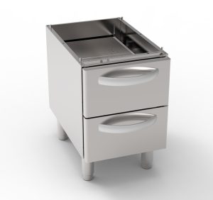 Vano neutro con 2 cassetti GN1/1 Tecno74 dim. cm 40×57.5x57h – Tecnoinox