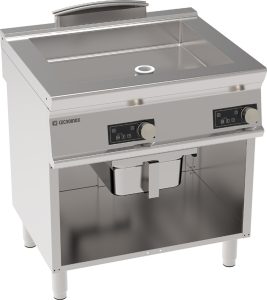 Brasiera 28lt elettrica multifunzione, controllo elettronico con fondo Vasca duplex, freestanding su vano aperto – Tecnoinox