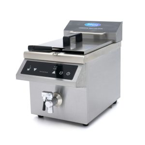 Friggitrice - 8L - 1 Cestello - Induzione - con Rubinetto di Scarico – Maxima 09371090