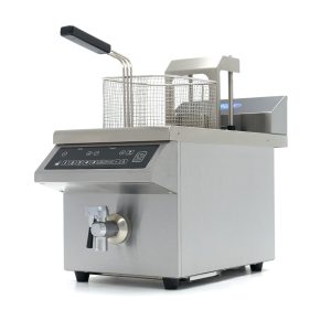 Friggitrice - 8L - 1 Cestello - Induzione - Sistema di Sollevamento - con Rubinetto di Scarico – Maxima 09371450