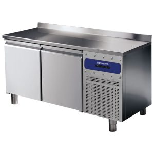 Mastro GO – Tavolo refrigerato pasticceria a 2 porte 600×400 mm, piano in inox con alzatina, -2°/+8°C – BNZ0041PI