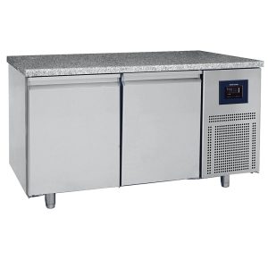 Virtus – Tavolo refrigerato pasticceria a 2 porte 600x400 mm, piano in granito, -2°/+8°C - WiFi – BNZ0002/FN