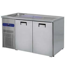 Mastro – Banco birra con 1 vasca a sinistra e 2 porte per fusti birra da 50 litri – HAB0035
