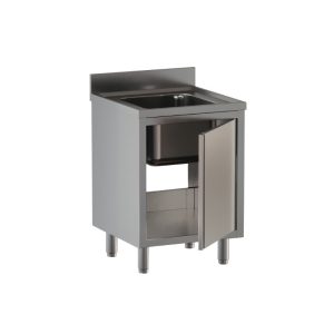 Lavello armadiato Inoxgastroshop 1 vasca 600×700 mm – AISI 304
