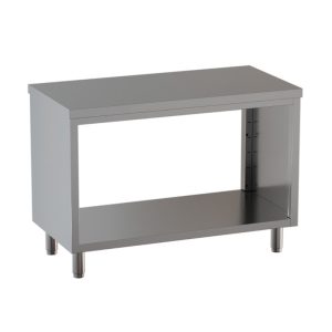 Tavolo su fianchi Inox Gastro Shop 1 ripiano, con alzatina 1200×700×850 mm – DSTF1R127A