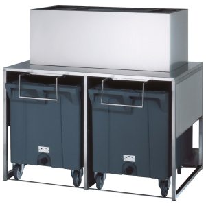 Mastro – Contenitore ghiaccio con 2 carrelli per BAB0004, BAB0004/W, capacità 50 kg + 2x 108 kg – Z/NRB280GM11