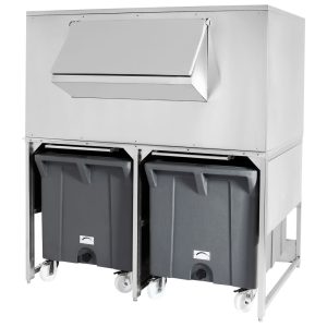 Mastro – Contenitore ghiaccio con 2 carrelli per BAB0005, BAB0005/W, capacità 300 kg + 2x 108 kg – Z/NDRBIN11