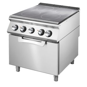 Tuttapiastra elettrica su forno elettrico statico GN 2/1, 4 zone di cottura