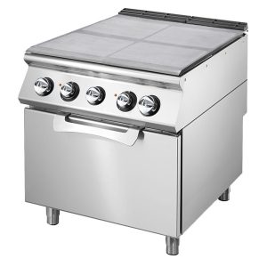 Tuttapiastra elettrica su forno elettrico statico GN 2/1, 4 zone di cottura
